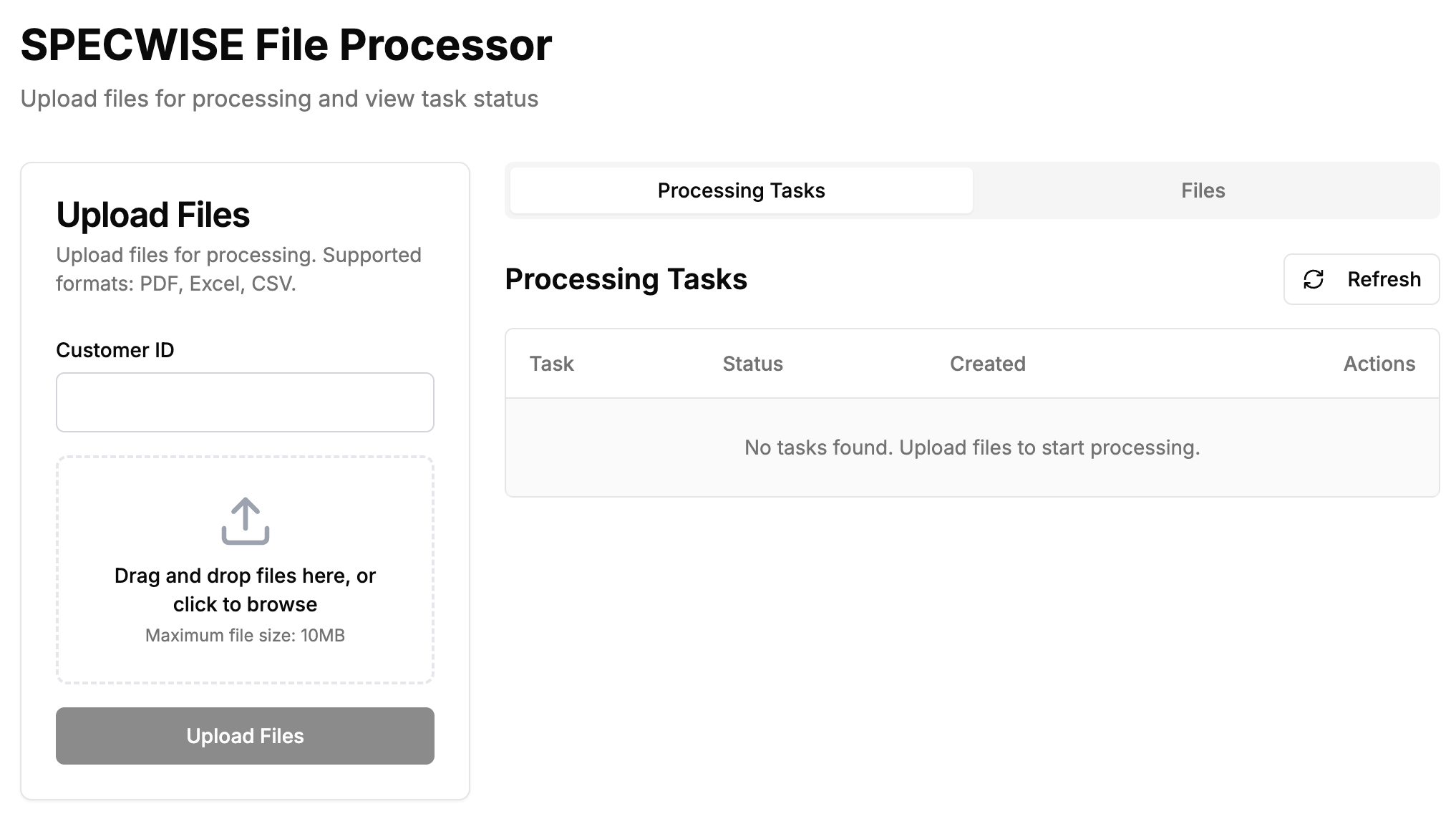 SpecWise File Processor